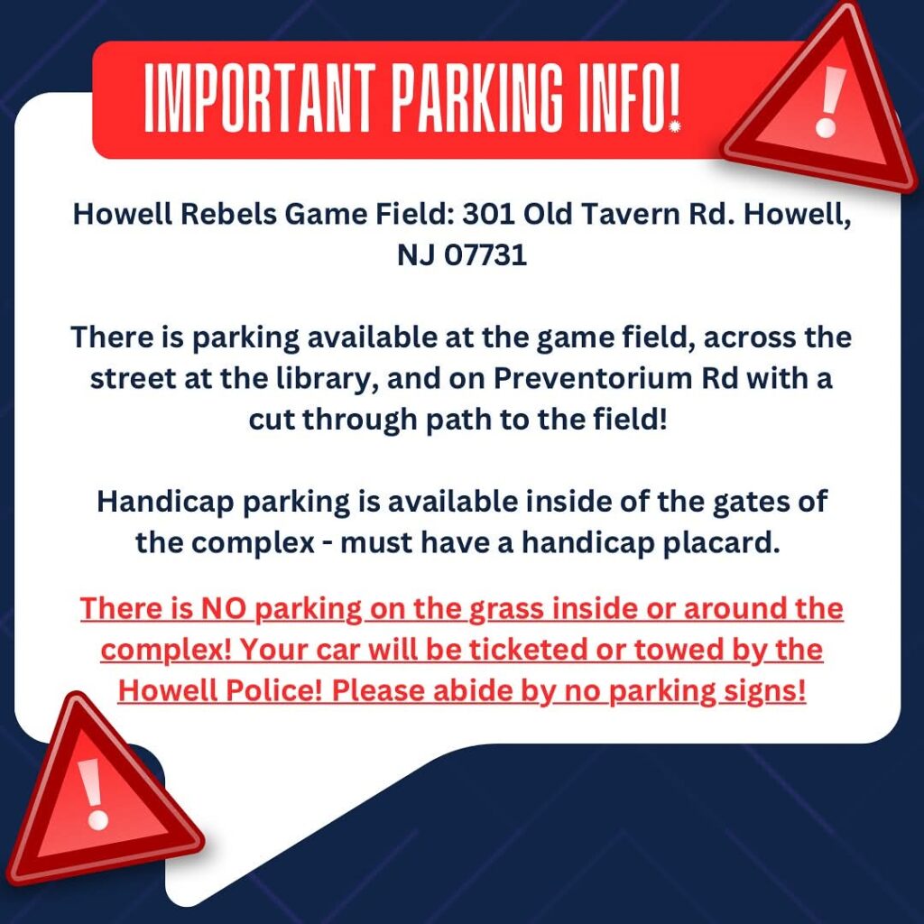 Howell AYF Field Parking